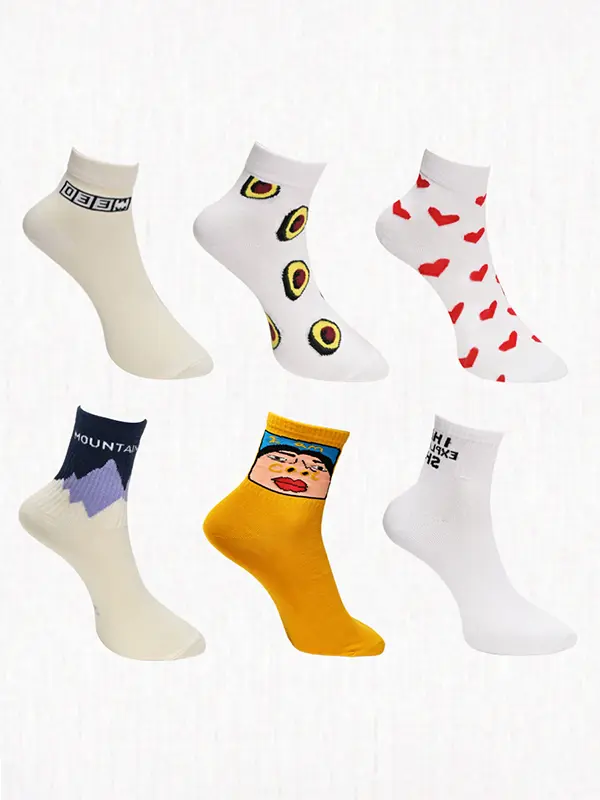 Funky unisex socks pack of six