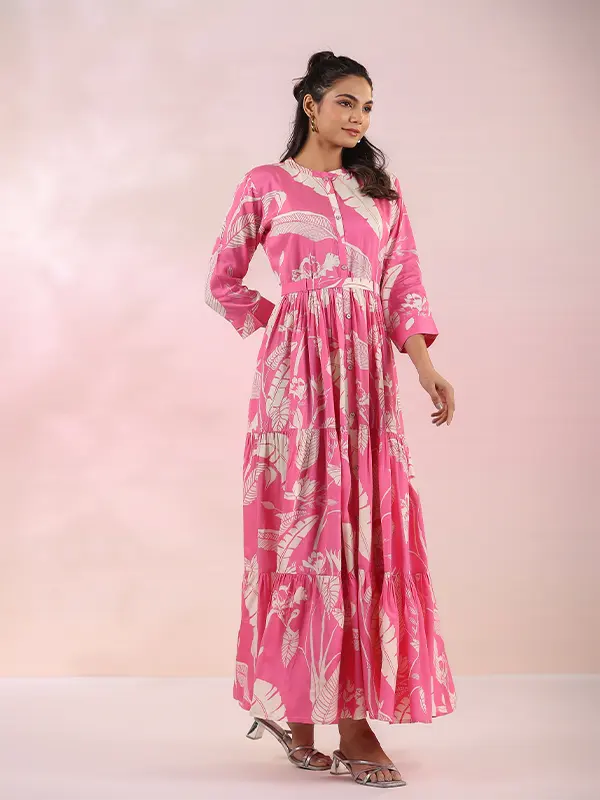 Floral Pink Maxi Dress