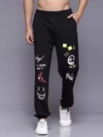 Men's Black Relaxed Fit Joggers