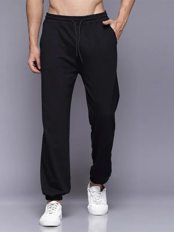 Men's Black Basics Loose Fit Joggers