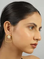 Gold Plated Contemporary Baroque Earrings