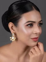 Pearl Beaded Kundan Earrings for Women