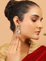 Handcrafted uncut Kundan Polki Earrings