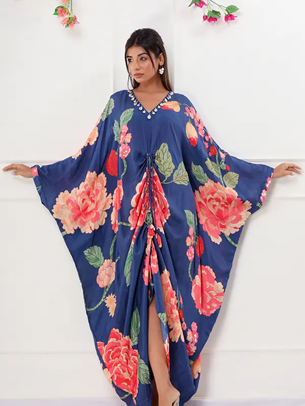 Multicolor kaftan gown for women