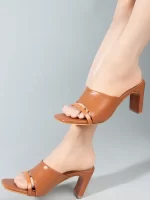 Tan Shade Slim Heels