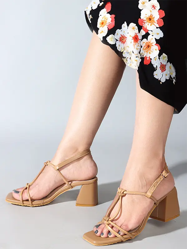 camel shade heels