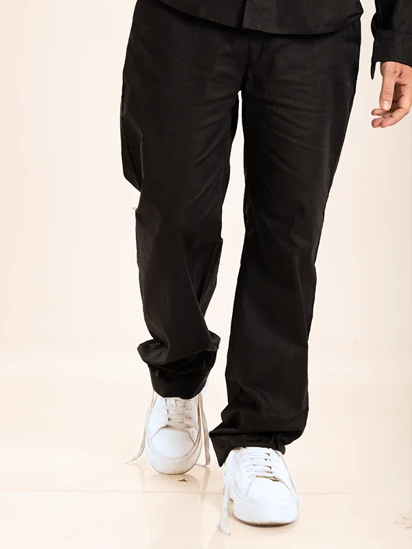 black linen pants