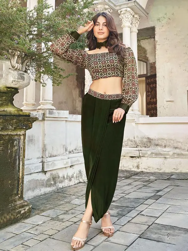 brown off shoulder crop top for women