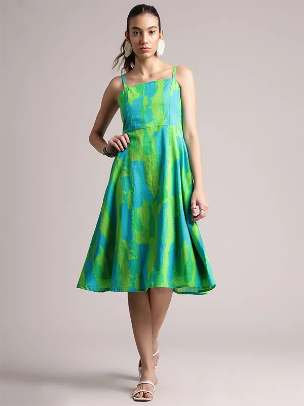 lime color long dress for women