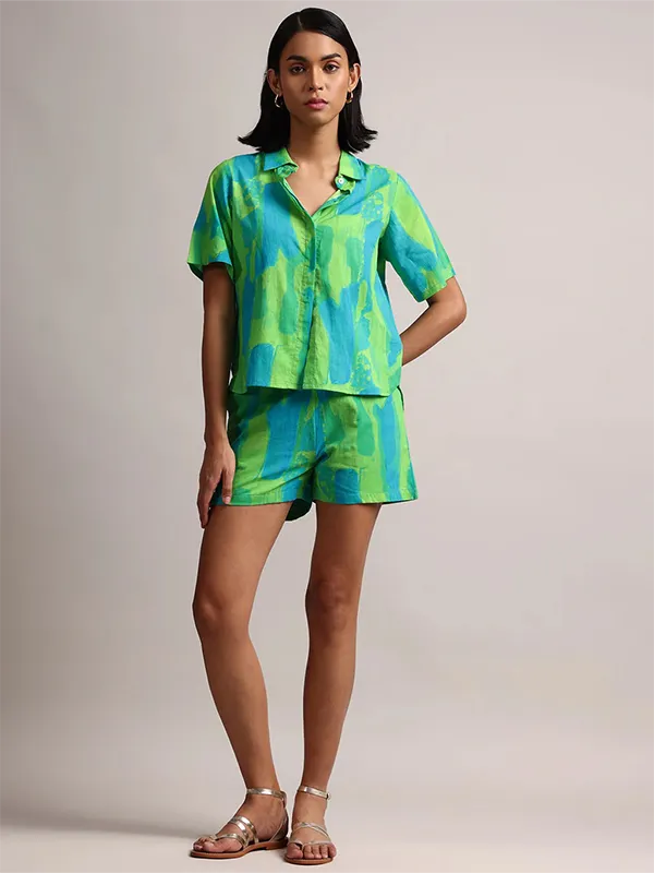 lime color co-ord set for women