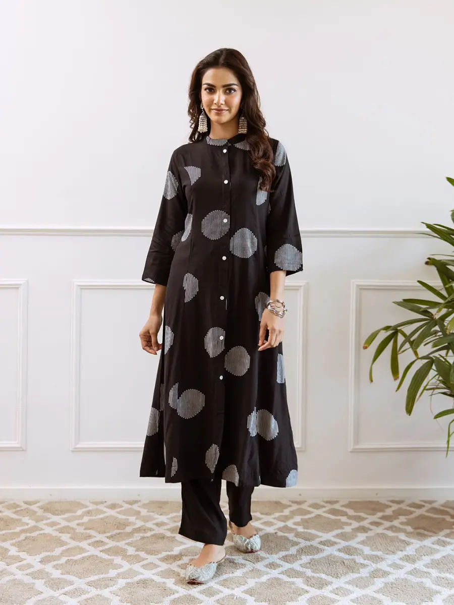 black kurta set for women