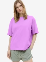 pink color oversized tshirt for women