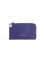 Indigo Blue & Black Mini Pebble CM Card Holder