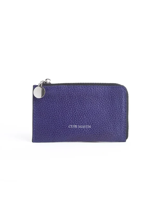 Indigo Blue & Black Mini Pebble CM Card Holder