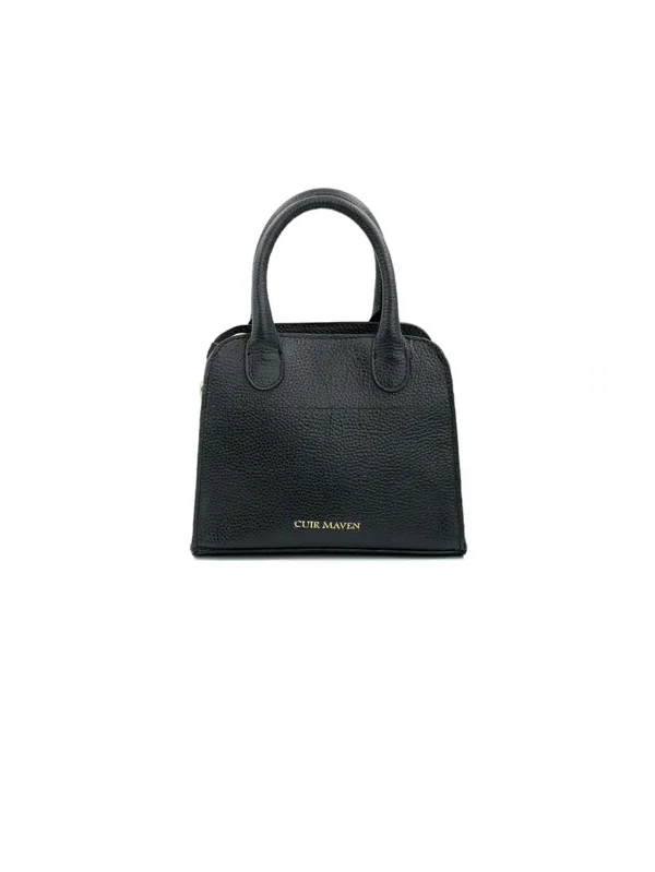 Black Pebble Noir Mini Top Handle Bag