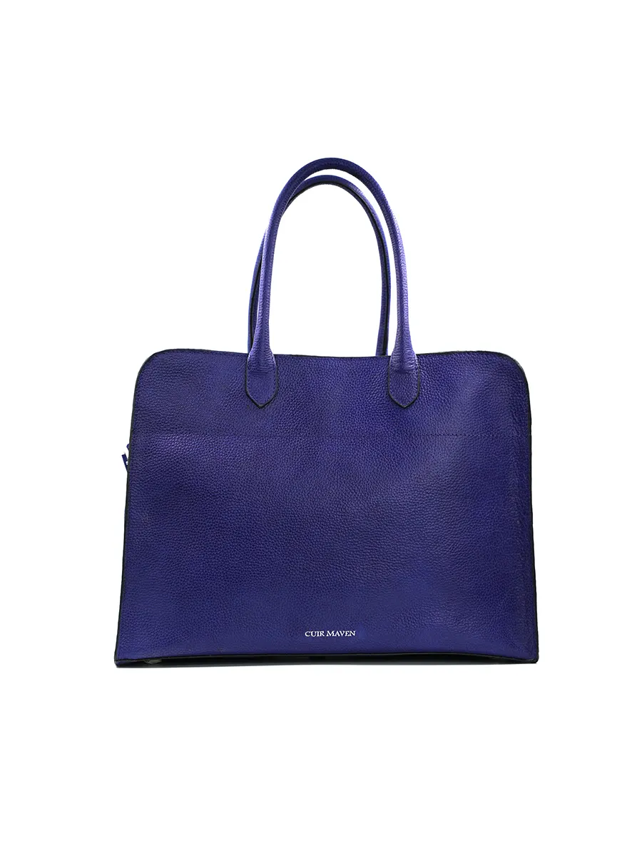 Indigo Blue Pebble Noir Large Handle Bags