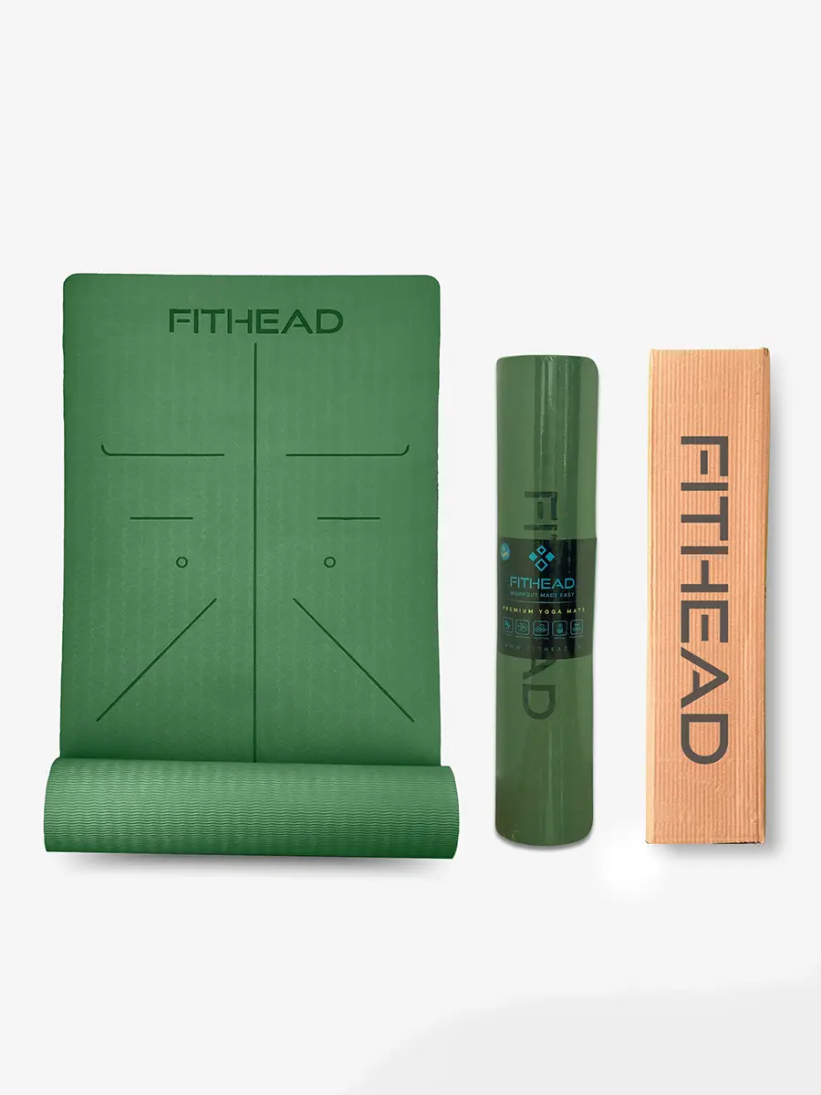 Green color yoga mat