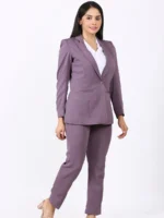 Notch Collar Blazer & Pant Suit Set | Dusty Mauve