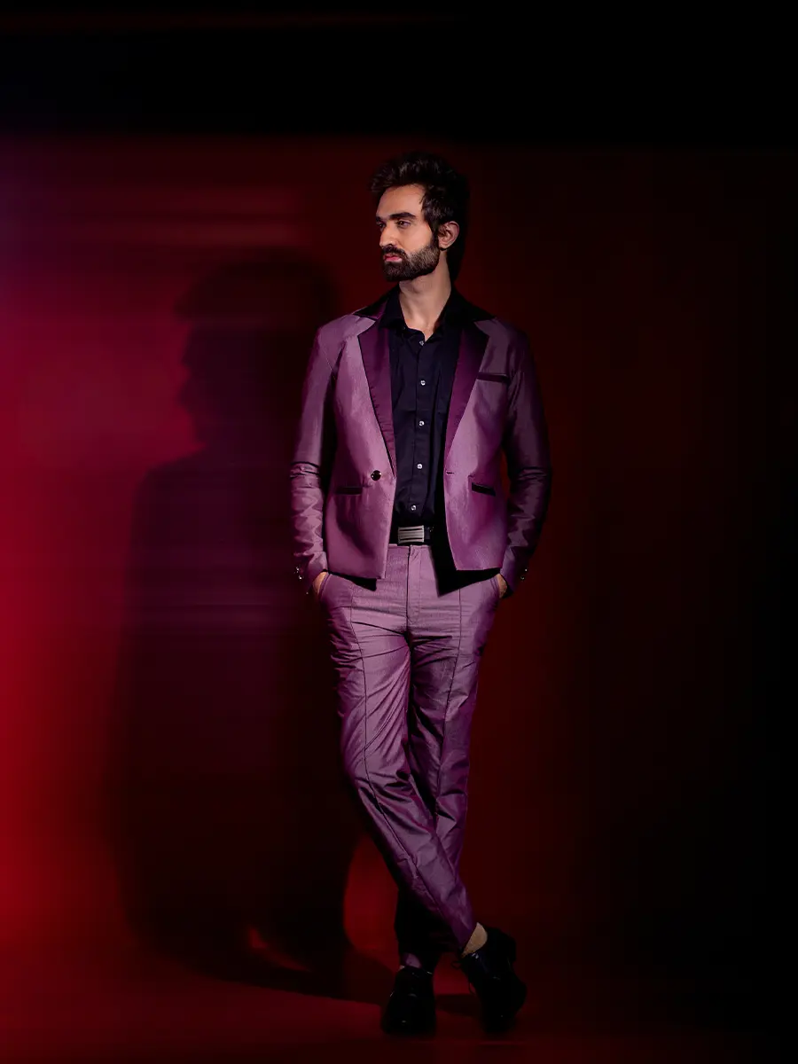 Men Purple Trouser