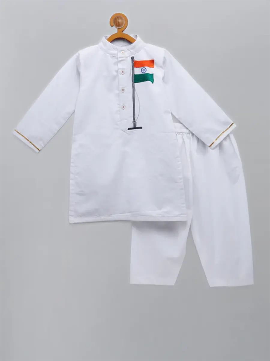 Indian Flag Kurta Set with Pyjama