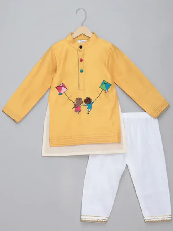 Kite Embroidered Kurta Set for Kids