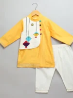 Yellow Kurta Pyjama Set for Kids