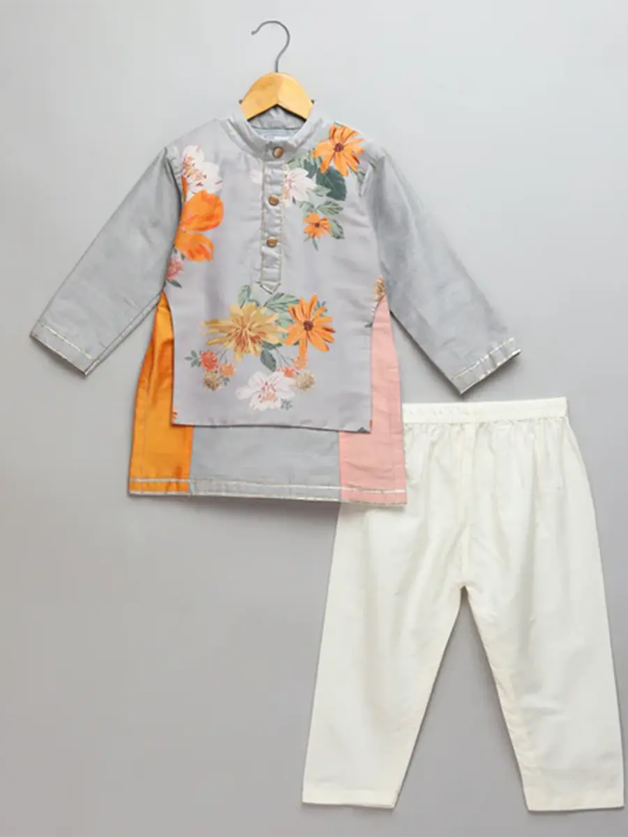 Multicolor Kurta Pyjama Set for Kids