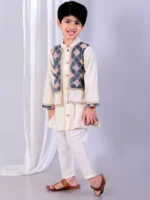 Off White Kurta Set for Kids