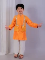 Orange Kurta Set for Kids