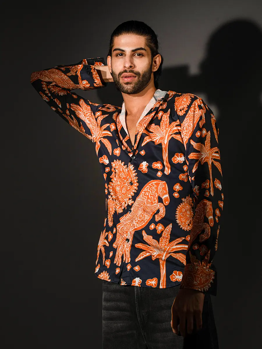 Printed Hoodie Shirt for Men