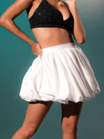 Bubble White Mini Skirt