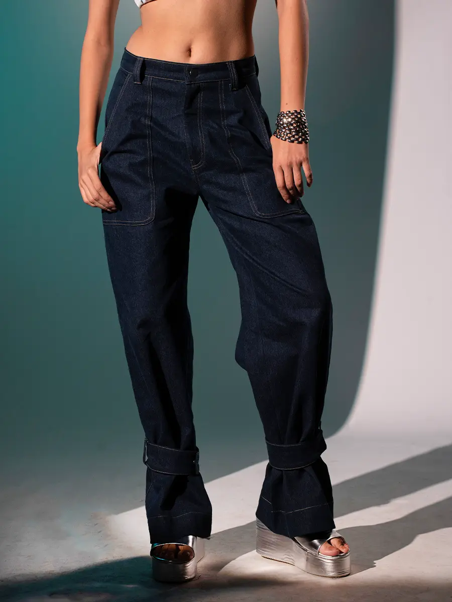 Loose fit Highwaisted denim pants