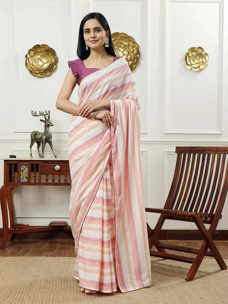 Pink saree