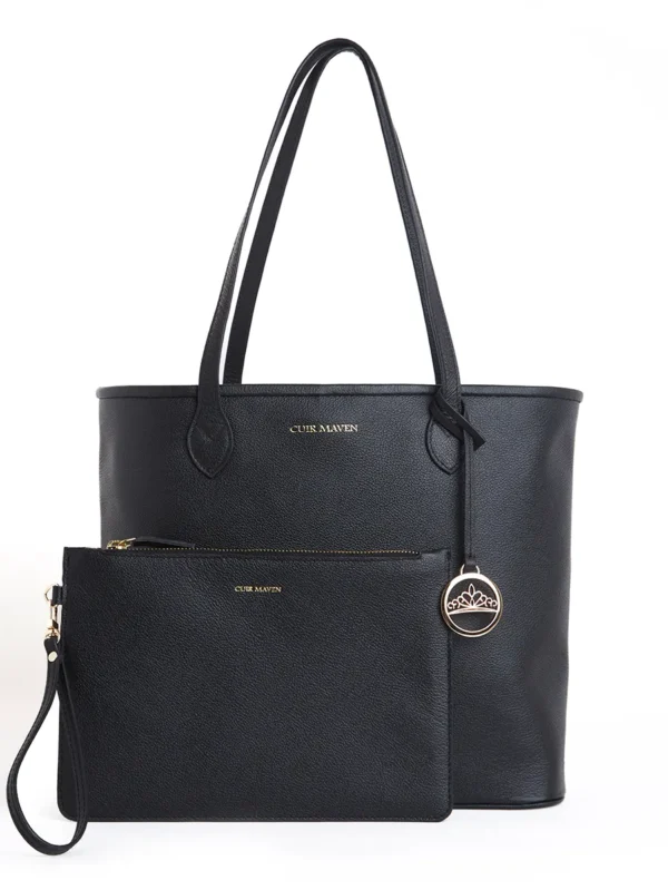 Black Citysider Tote Bag For Women