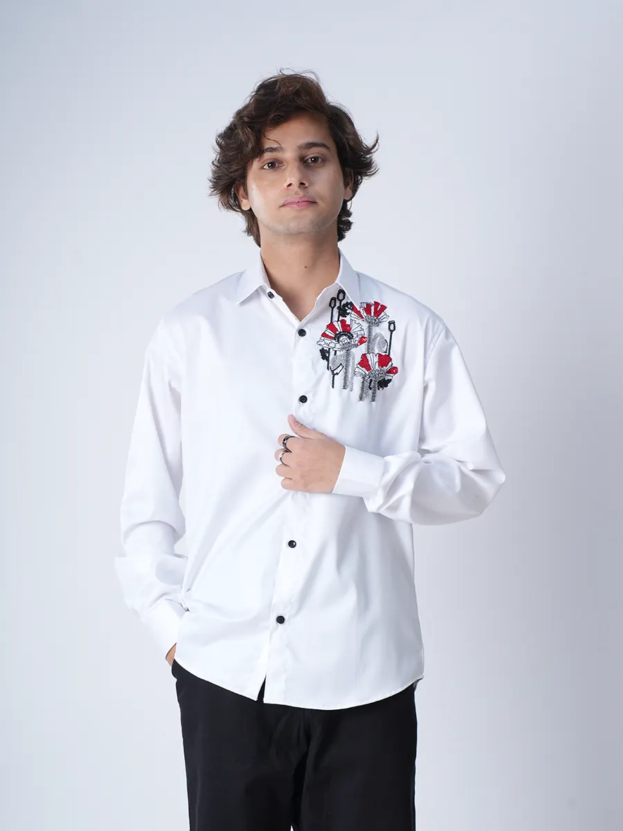 Poppy White Shirt for men