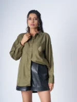 Olive Green Shirt for Women