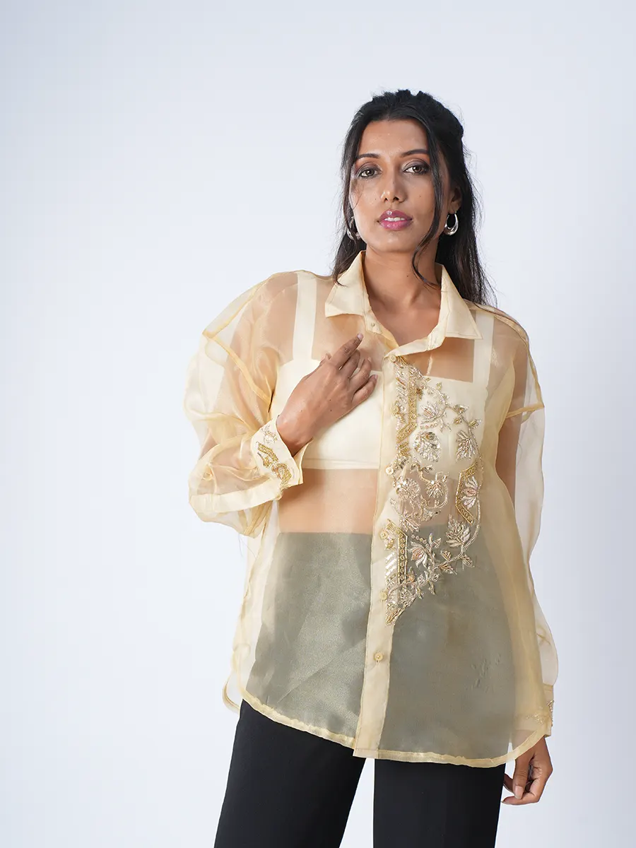 Golden Organza Shirt