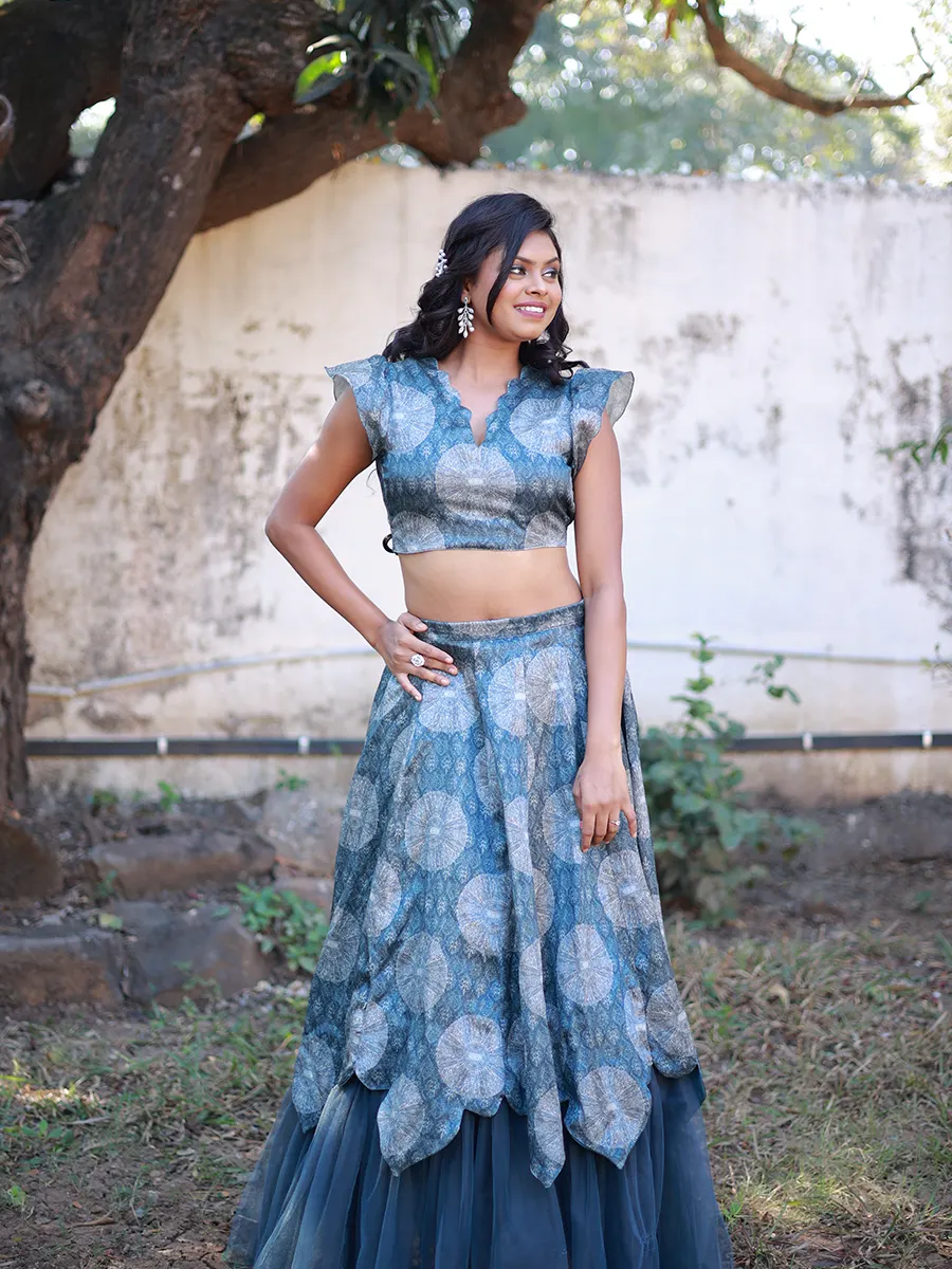 Floral Printed Lehenga For Women