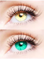 Gold & Sea Blue Contact Lenses (2 Pair)