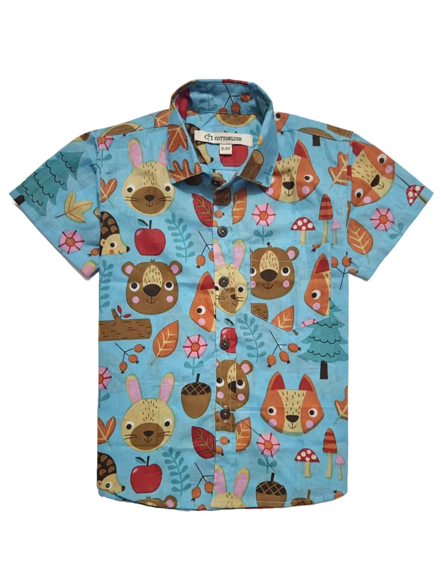 Fun Animals Printed Shirt For Kids