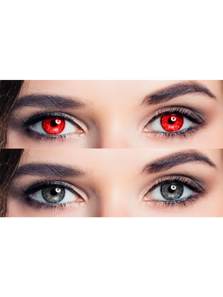 Red & Grey Colored Contact Lenses